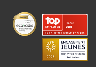 Top Employer et Engagement jeune en 2025 et Ecovadis (RSE) en 2022